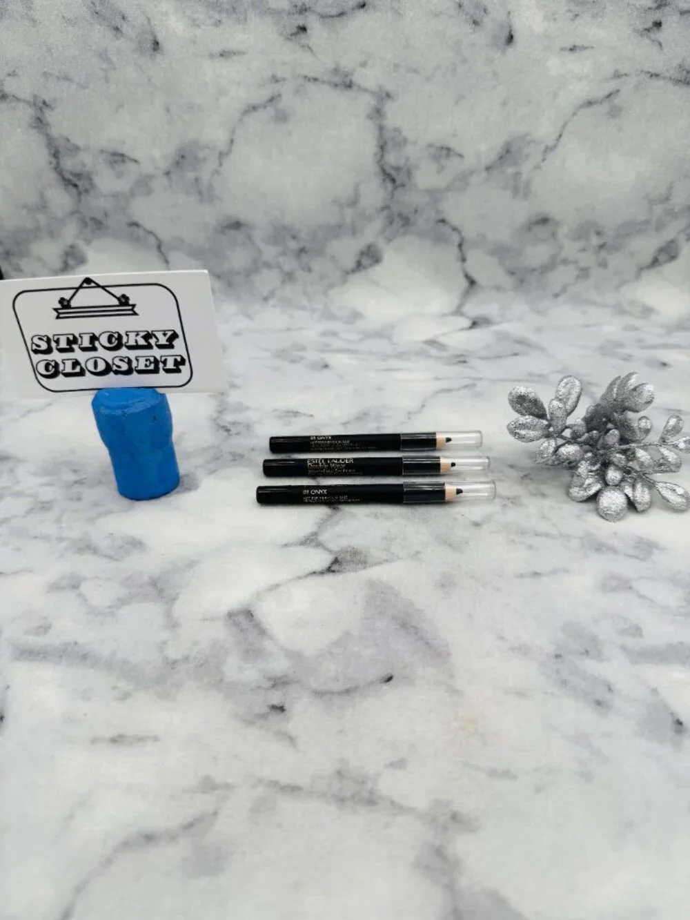 Estee Lauder Beauty Gift Set-Double Wear Eyepencil,01 Onyx,3xTravel Size-3pc-NEW